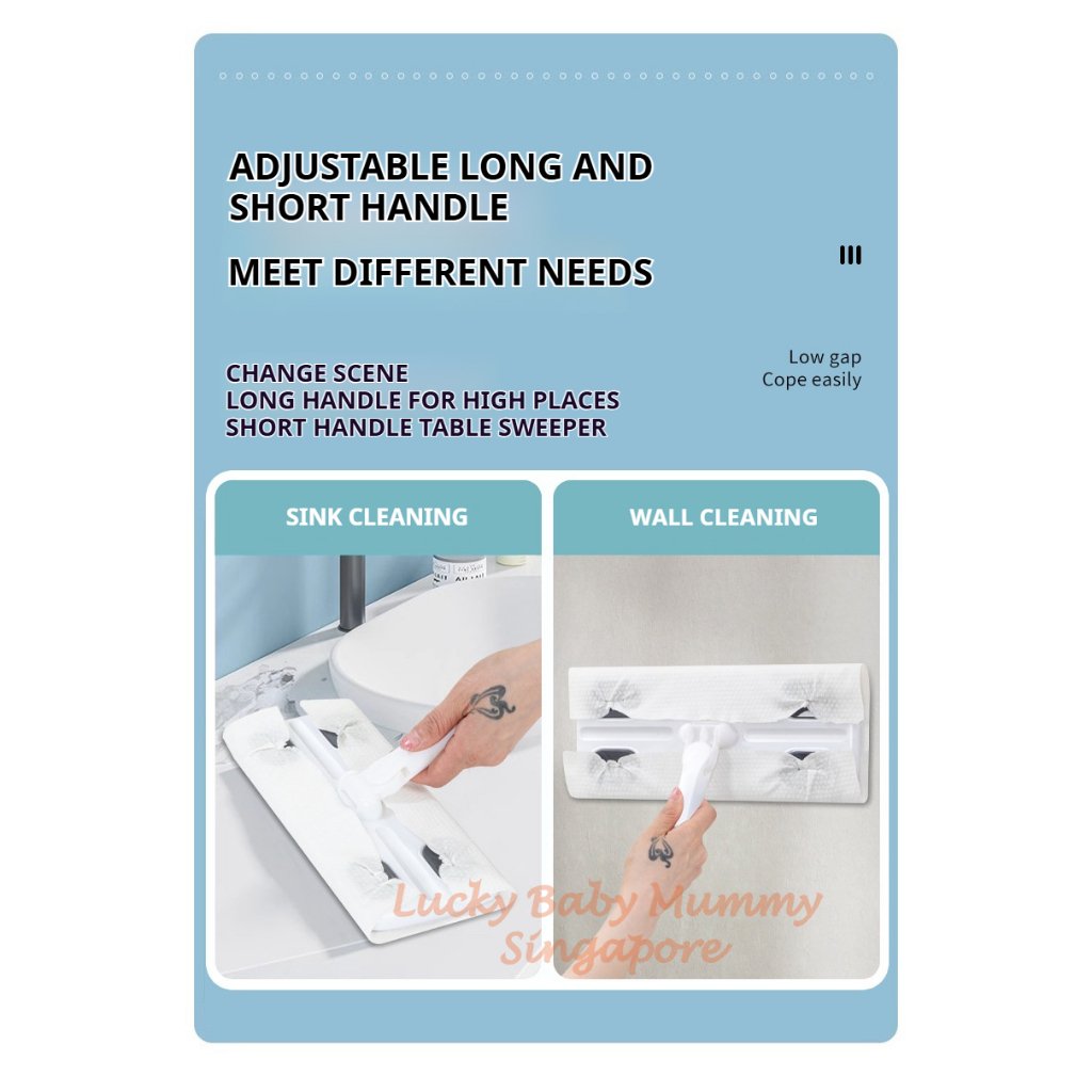 Multi-Fuctional Mop / Floor Cleaning Mop Wet & Dry Wipes / Detachable Mop Wiper/ 360° Cleaner Mop