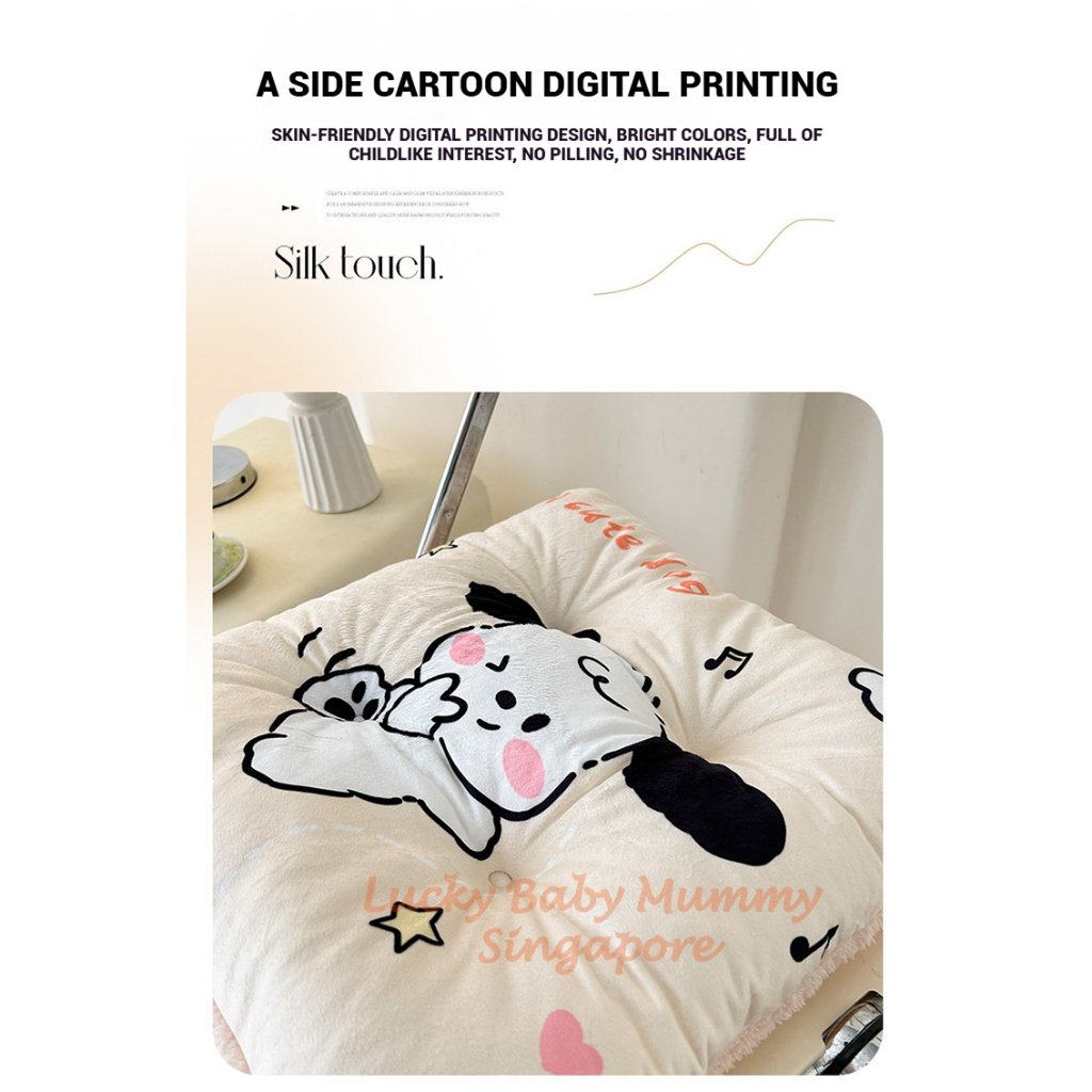 Printed Cartoon Student Dormitory Chair Cushion / Cute Seat Pad for Office, Study / Anti Slip Seat Cushion
