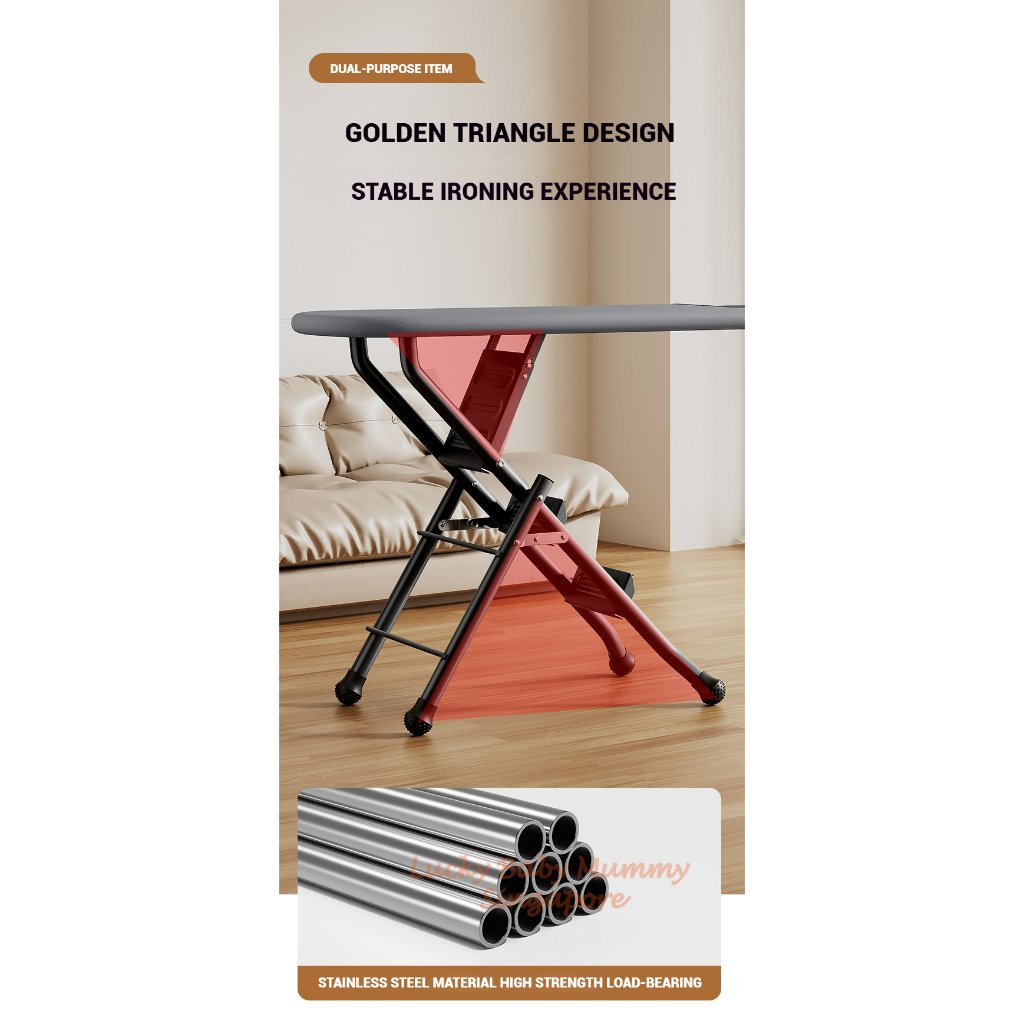 2 In 1 Ladder Ironing Board / Foldable Standing Ironing Board With Iron Rest / Dual-Use Ironing Board