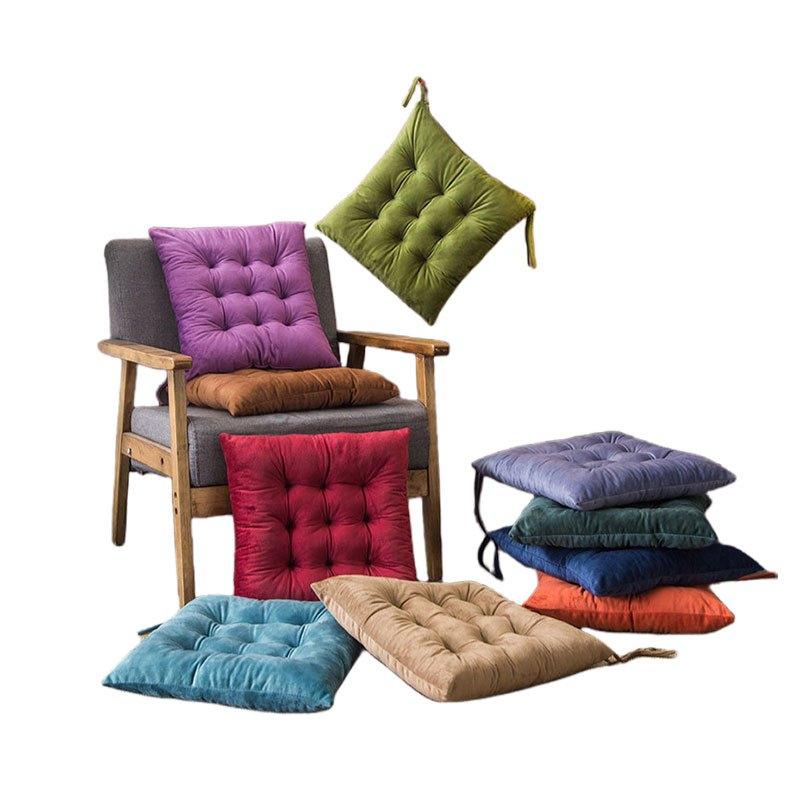 Crystal Velvet Square Chair Cushion / Cover Sofa Office Chair / Colourful Mat Pad / Pearl Cotton Cushion