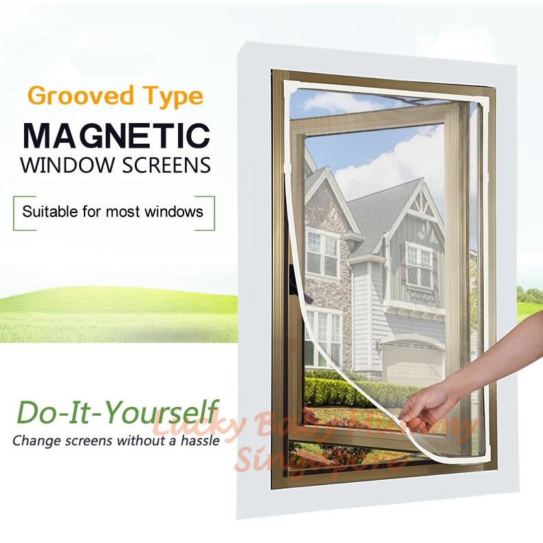 (NEW DESIGN) DIY Magnetic Window Screen With Small Opening Window / Insect Screen Kit / Mosquito Netting