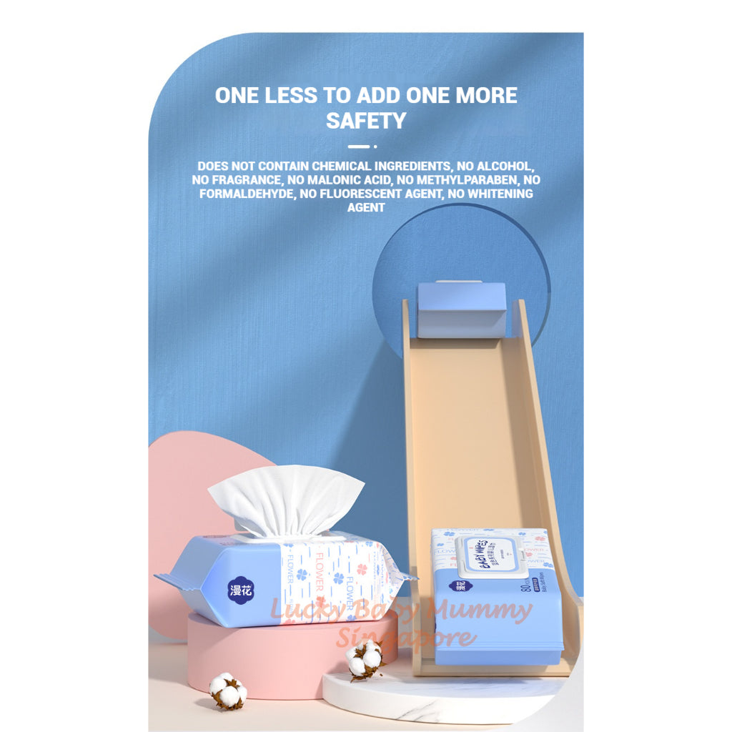 【5 Pkt/ Pack】ManHua Baby Wipes 80 Sheets