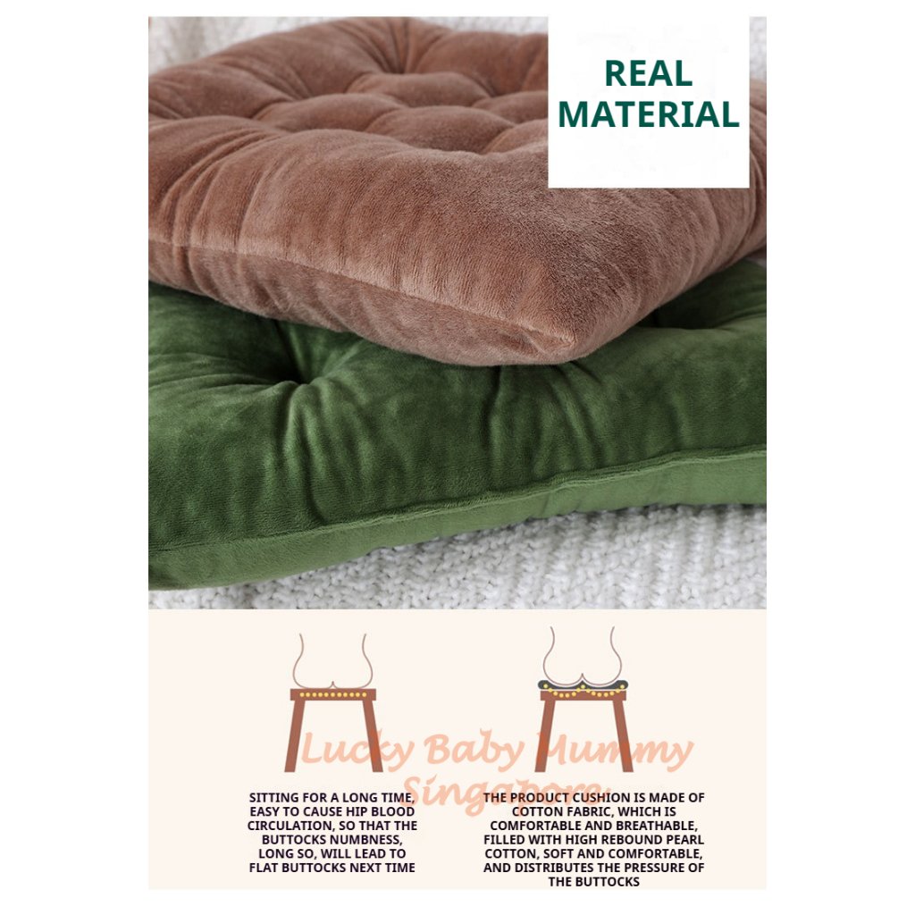 Crystal Velvet Square Chair Cushion / Cover Sofa Office Chair / Colourful Mat Pad / Pearl Cotton Cushion