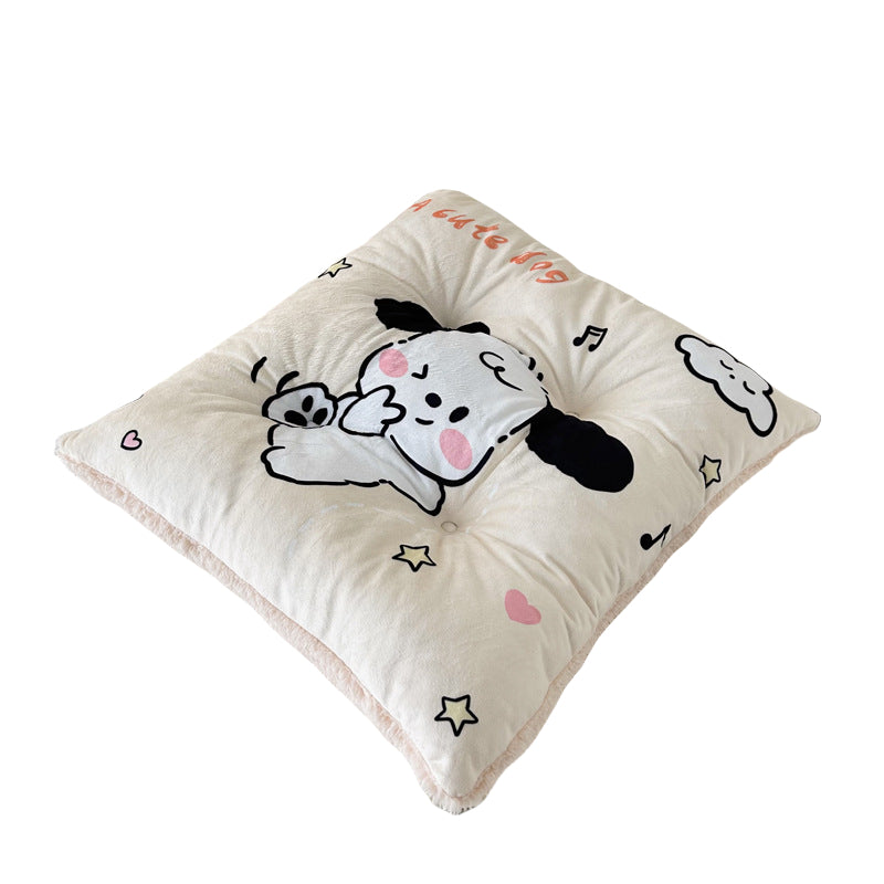 Printed Cartoon Student Dormitory Chair Cushion / Cute Seat Pad for Office, Study / Anti Slip Seat Cushion