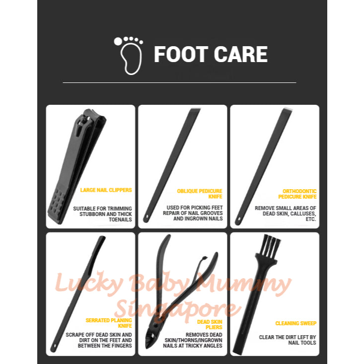 16-in-1 Nail Clippers Set Manicure Pedicure Kit