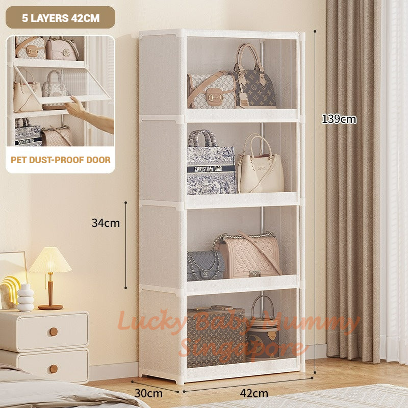 Dustproof Bag Storage Cabinet with Flip Door