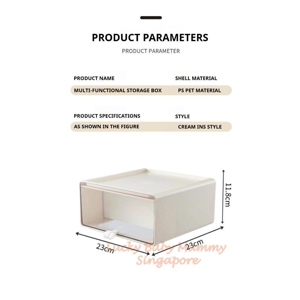 Desktop Figurine Display Storage Box / Pull Out Transparent Blind Box Display Drawer / POP MART Toy Display Rack