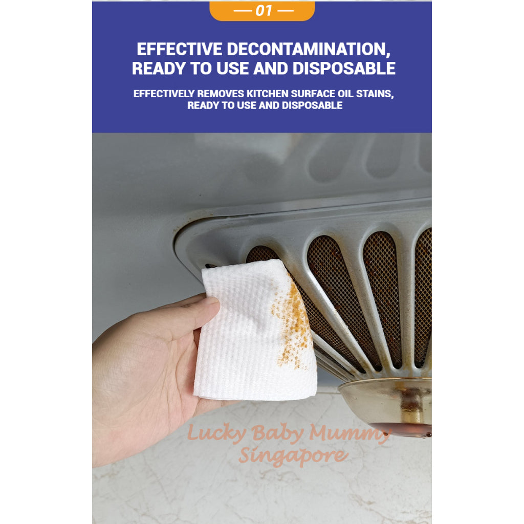 【3Packs/Box】Manhua Kitchen Wet Wipes 80 Sheets | Quick Oil Removal | Grease Removal