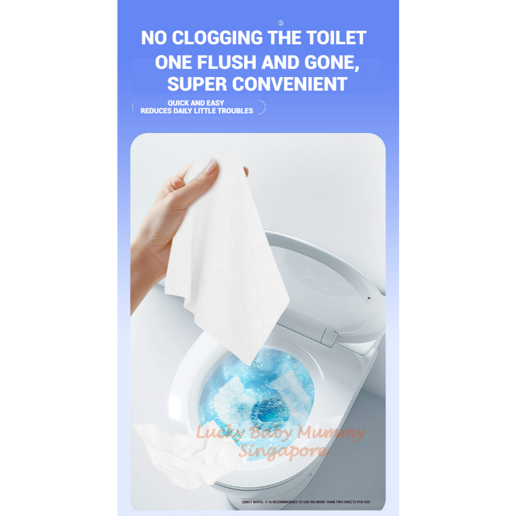 【3Packs/box】Manhua Hanging Toilet Wet Wipes 80pcs