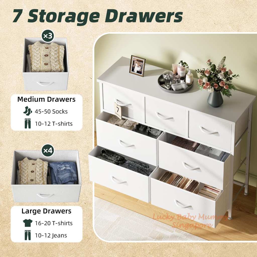 7-Drawer Fabric Storage Cabinet