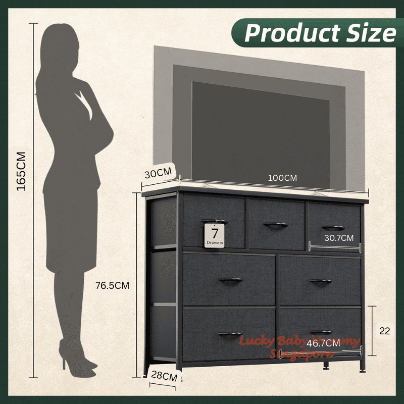 7-Drawer Fabric Storage Cabinet