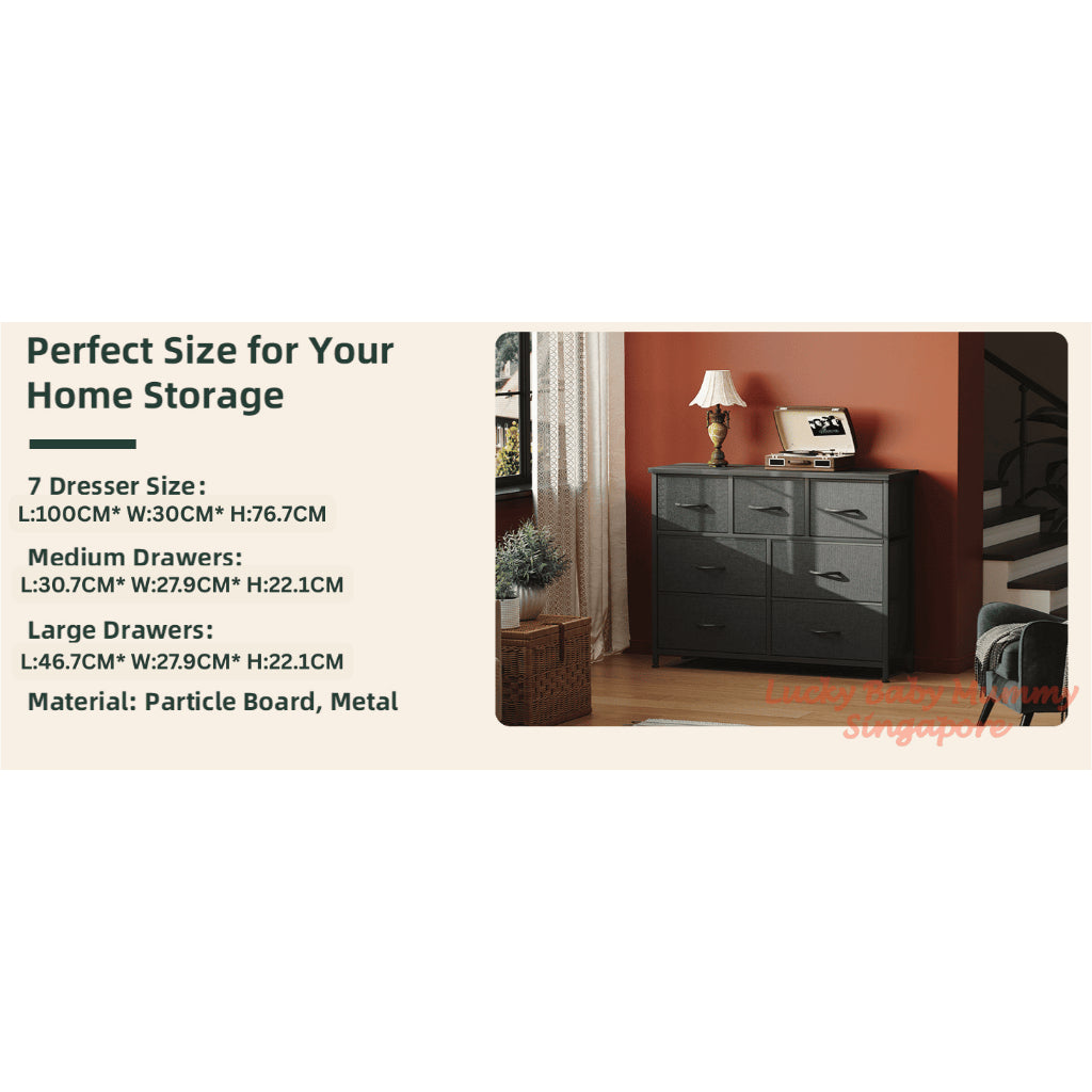 7-Drawer Fabric Storage Cabinet