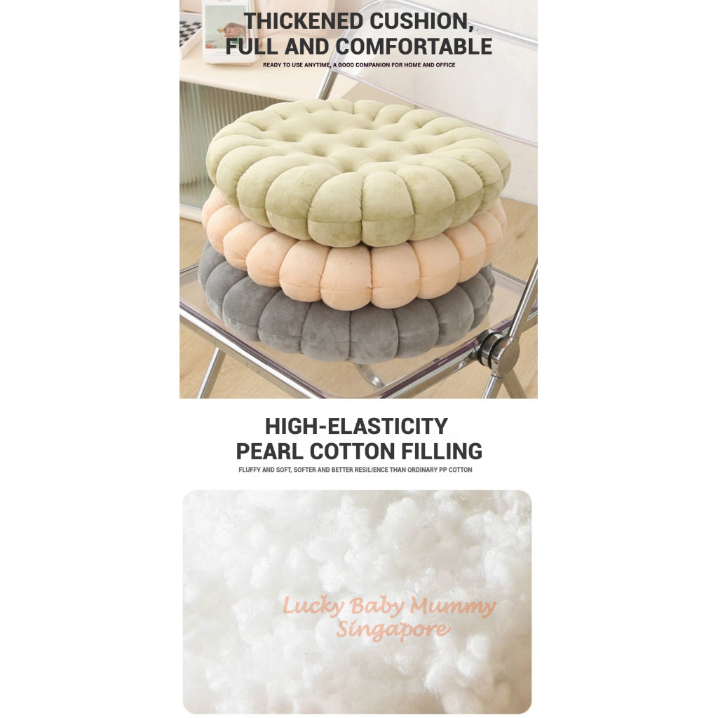 Fluffy Cookies Style Round Cushion
