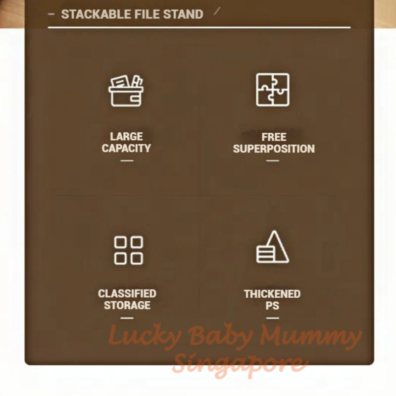 A4 Size Stackable File Tray Organizer | Multi-Layer Desktop Document Storage Rack
