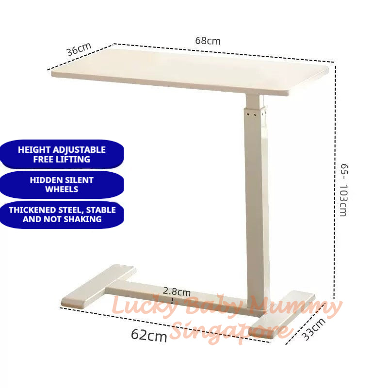 Upgraded Movable Adjustable Lifting Table/Standing Desk Laptop Table with Wheels