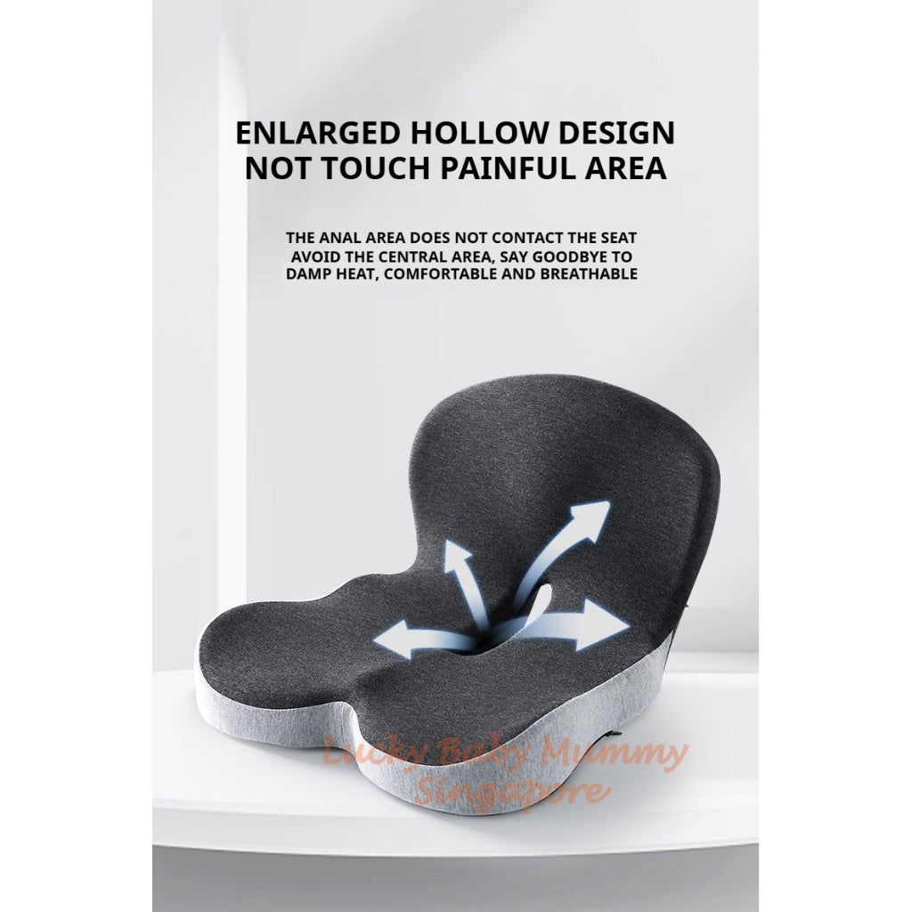 L-Shaped Memory Foam Cushion | All-Day Comfort | Anti-Slip Seat & Back Support Pillow