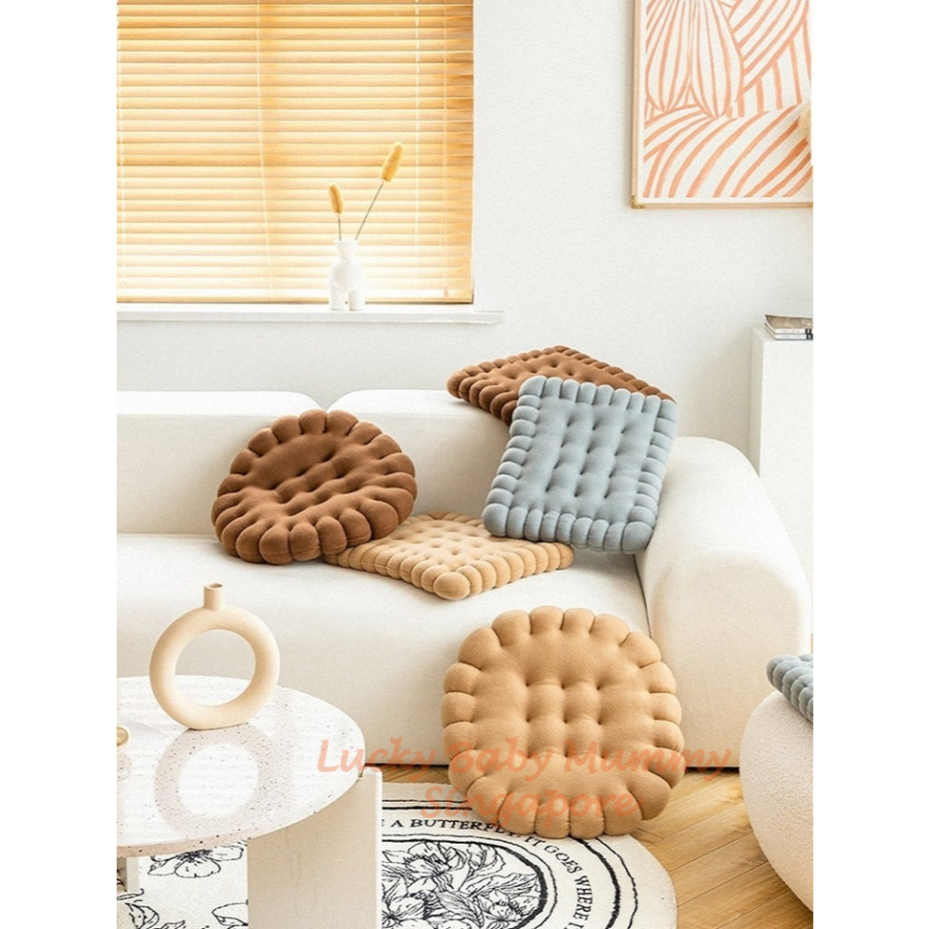 Fluffy Cookies Style Round Cushion