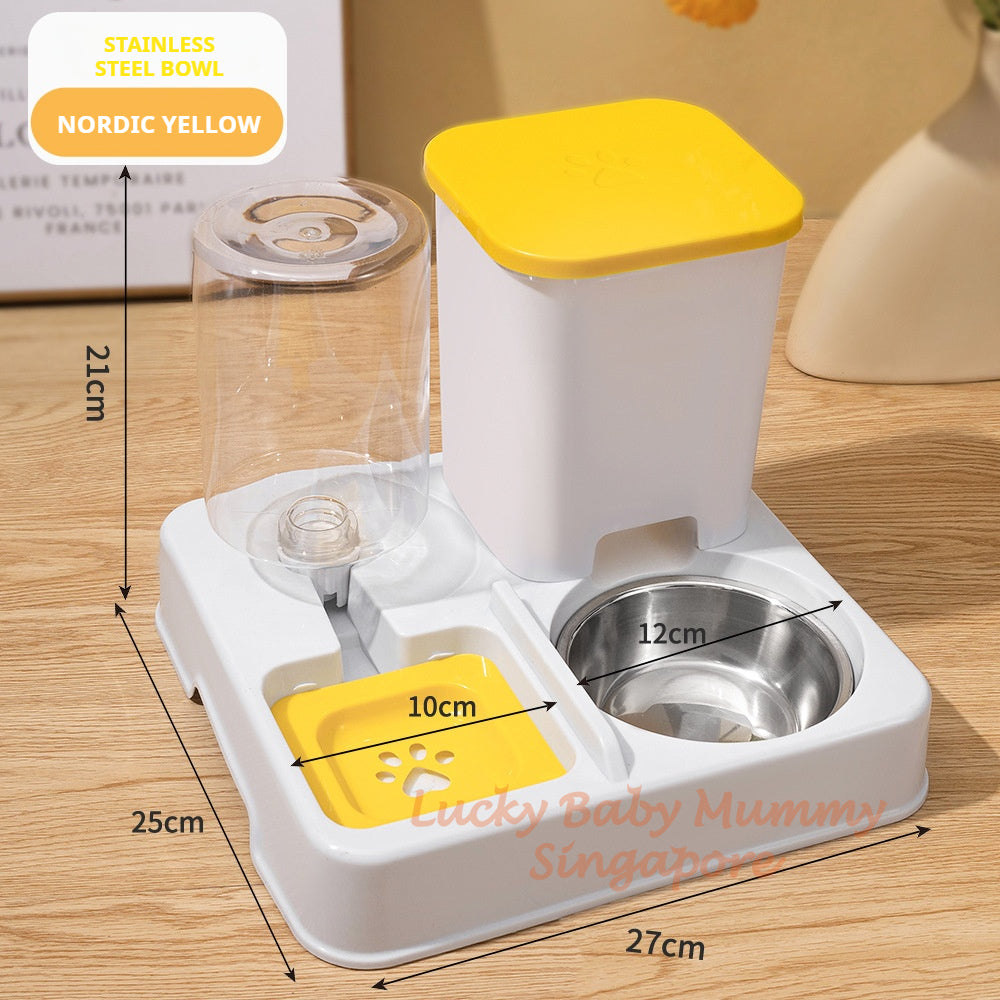 2-in-1 Pet Feeder Water Dispenser
