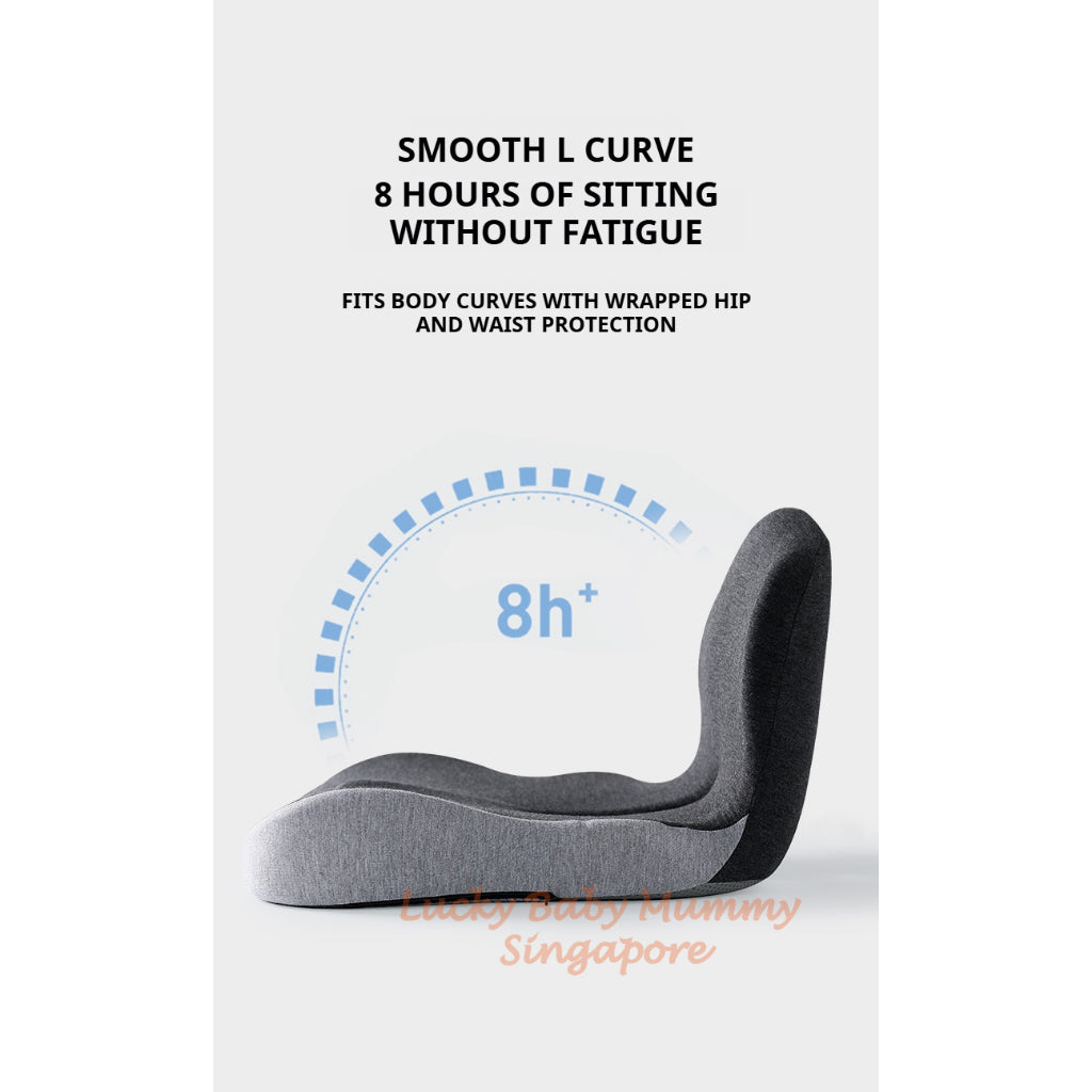 L-Shaped Memory Foam Cushion | All-Day Comfort | Anti-Slip Seat & Back Support Pillow