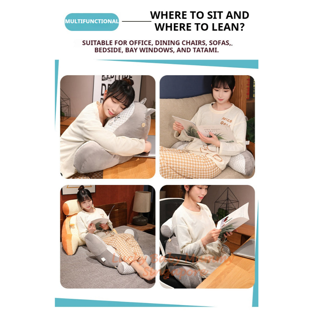 Ice Bean Waist Support Cushion Pillow | Backrest for Sofa, Bed & Office Chair