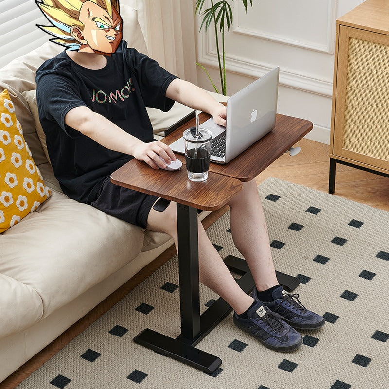 Upgraded Adjustable Height Bedside Table Lifting Desk/Movable Sofa Side Coffee Table with Wheels