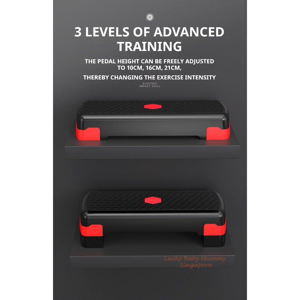 Adjustable Aerobic Fitness Stepper Platform