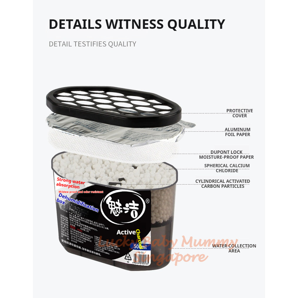 500ml Large Dehumidifier Box | Fast Moisture Removal | Activated Charcoal