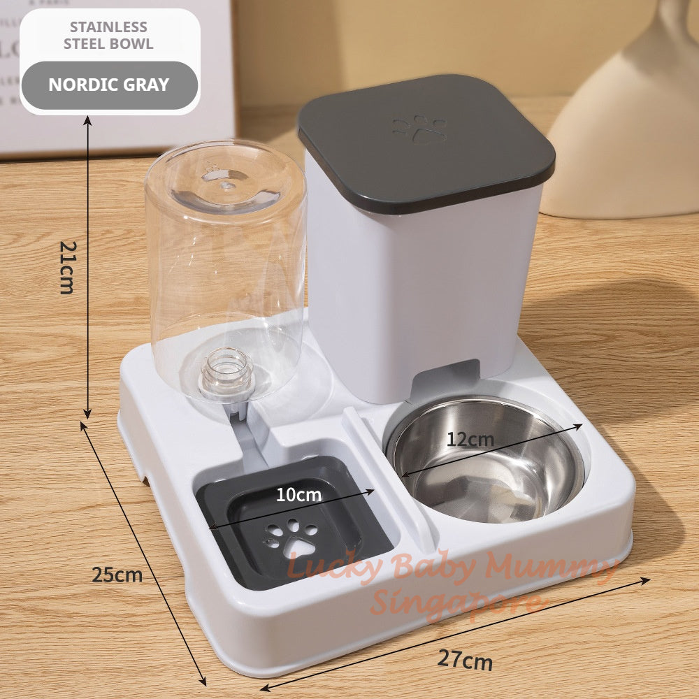 2-in-1 Pet Feeder Water Dispenser