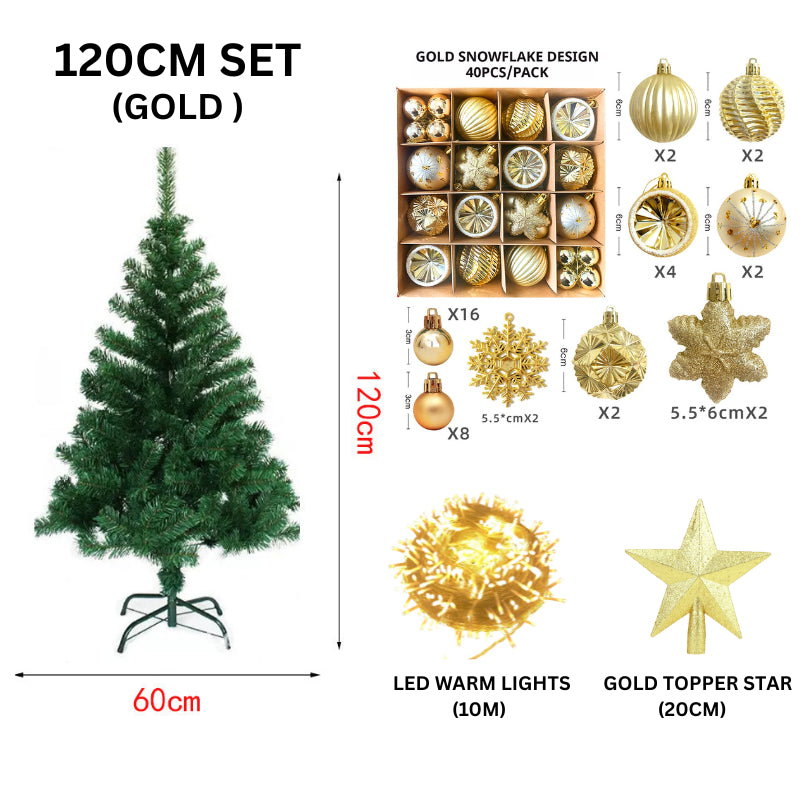 2025 Christmas Tree Full Set Value Package Luxury Christmas Tree with Decoration and LED Lights Xmas