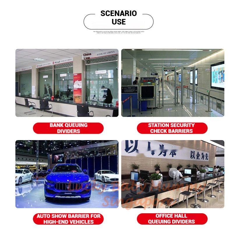 Retractable Queue Pole 2 Meter
