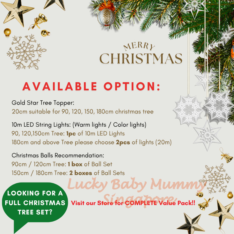 2025 Christmas Tree Balls Decorations Accessories Ornaments Lights Xmas Tree Top Star Party Decor