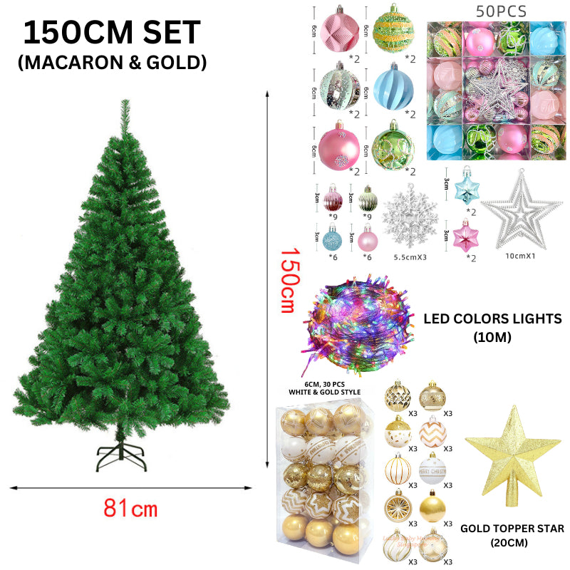 2025 Christmas Tree Full Set Value Package Luxury Christmas Tree with Decoration and LED Lights Xmas