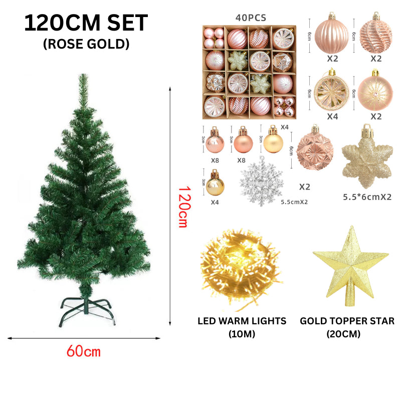 2025 Christmas Tree Full Set Value Package Luxury Christmas Tree with Decoration and LED Lights Xmas