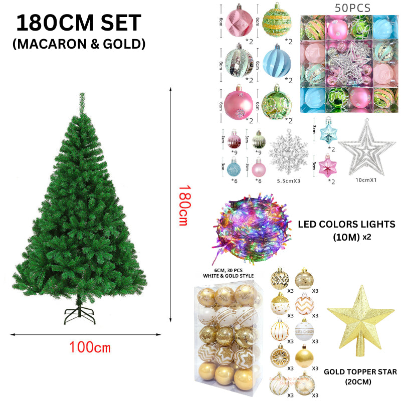 2025 Christmas Tree Full Set Value Package Luxury Christmas Tree with Decoration and LED Lights Xmas