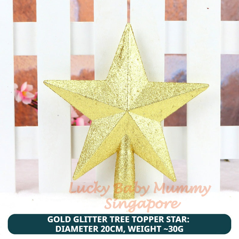 2025 Christmas Tree Balls Decorations Accessories Ornaments Lights Xmas Tree Top Star Party Decor