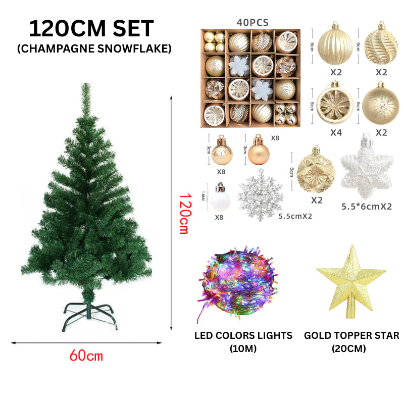 2025 Christmas Tree Full Set Value Package Luxury Christmas Tree with Decoration and LED Lights Xmas