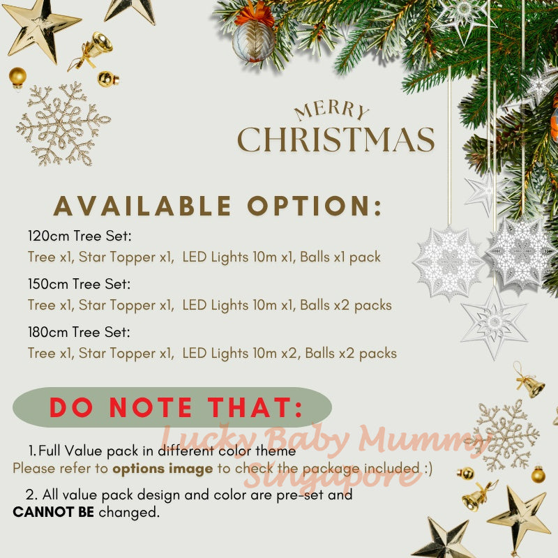 2025 Christmas Tree Full Set Value Package Luxury Christmas Tree with Decoration and LED Lights Xmas