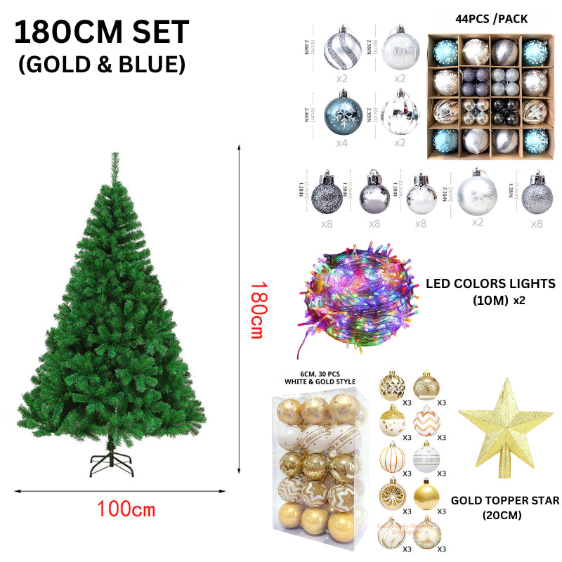 2025 Christmas Tree Full Set Value Package Luxury Christmas Tree with Decoration and LED Lights Xmas