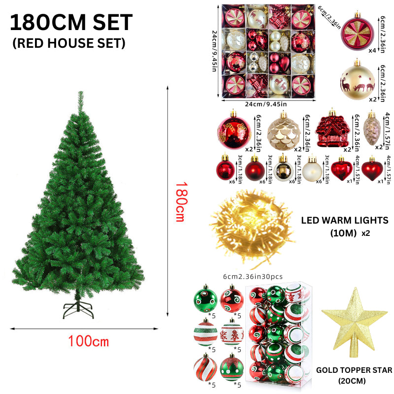 2025 Christmas Tree Full Set Value Package Luxury Christmas Tree with Decoration and LED Lights Xmas