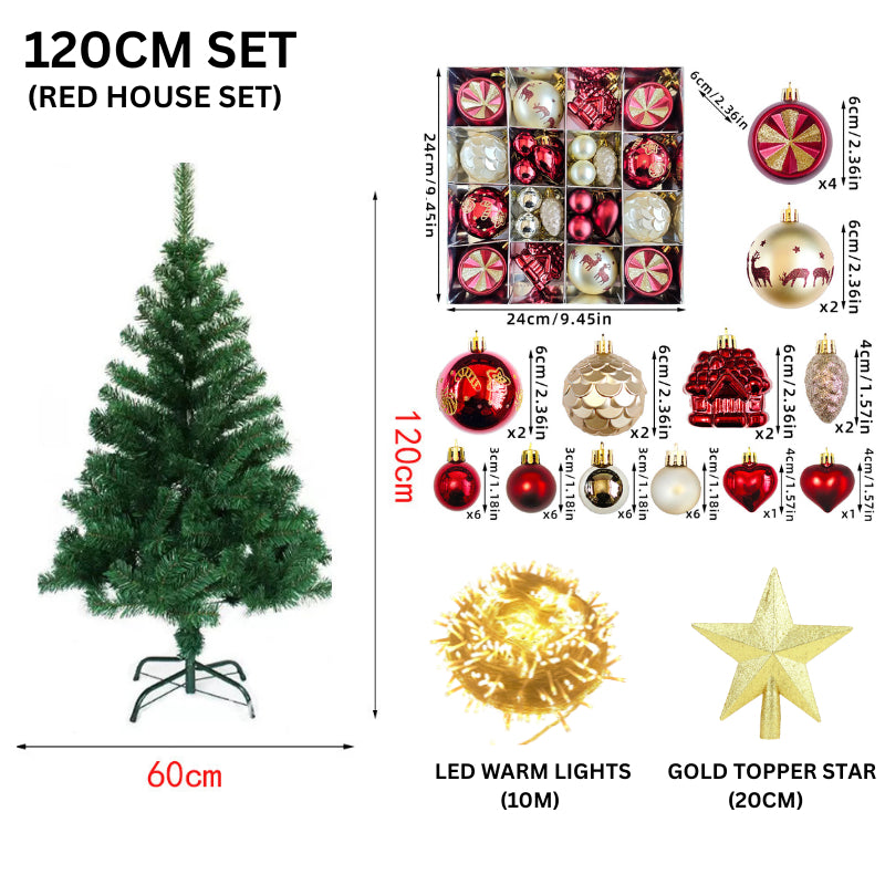 2025 Christmas Tree Full Set Value Package Luxury Christmas Tree with Decoration and LED Lights Xmas