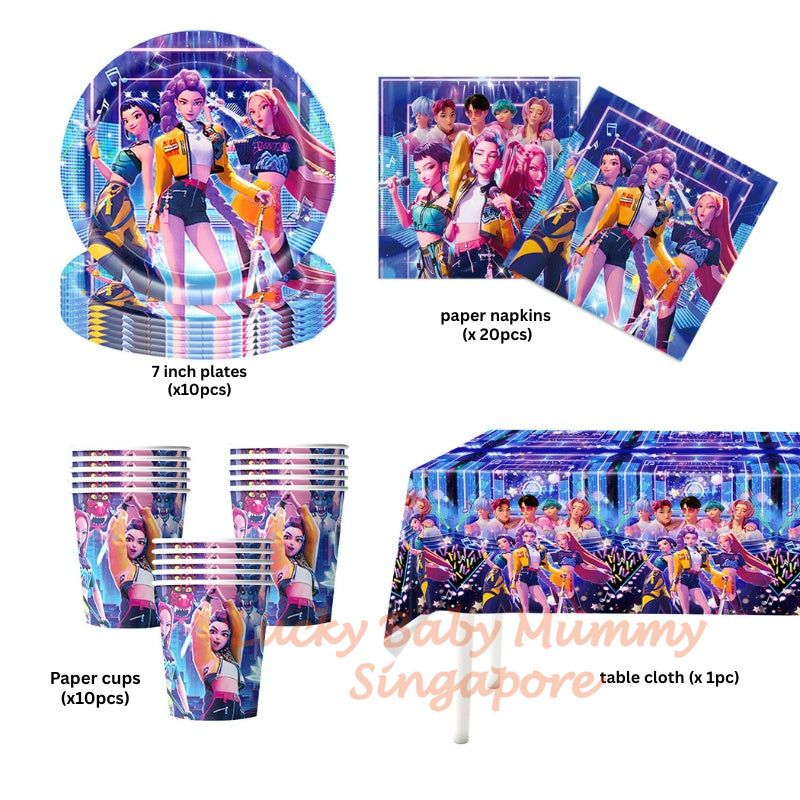 Kpop Demon Hunters Party Supplies SET