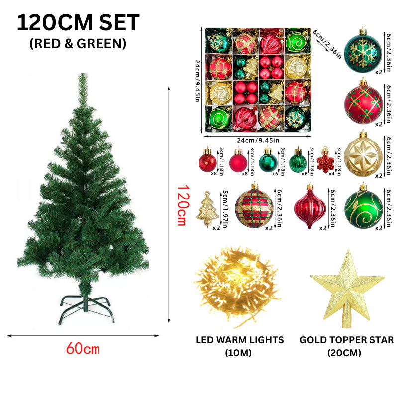 2025 Christmas Tree Full Set Value Package Luxury Christmas Tree with Decoration and LED Lights Xmas