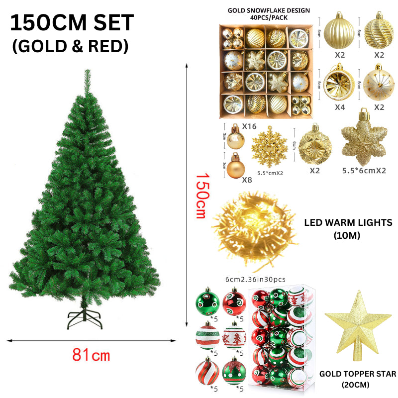 2025 Christmas Tree Full Set Value Package Luxury Christmas Tree with Decoration and LED Lights Xmas