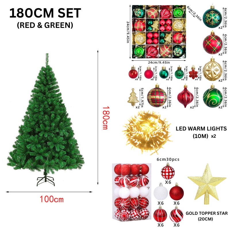 2025 Christmas Tree Full Set Value Package Luxury Christmas Tree with Decoration and LED Lights Xmas