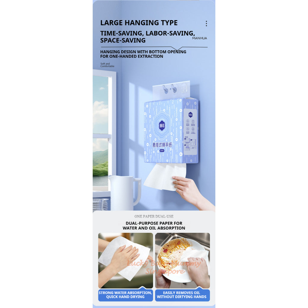 【10 packs/Box】Manhua Commercial Hanging Tissue