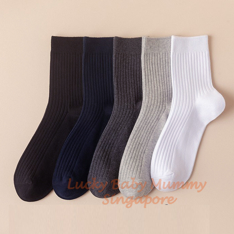 Japanese-Style Men’s Cotton Socks Value Pack | 4-Colour Set