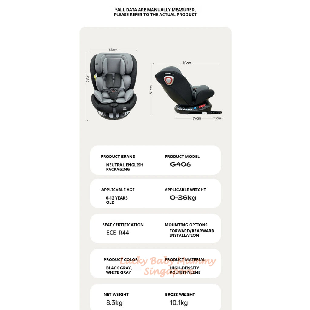 360° Rotating Baby Car Seat