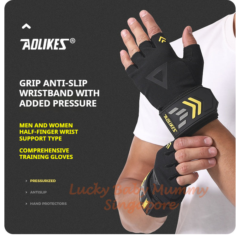 AOLIKES Fitness Training Gloves with Wrist Support