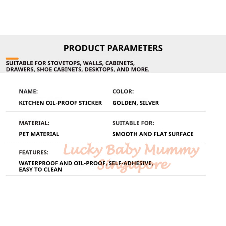 Kitchen Oil-Proof Aluminum Foil Sticker