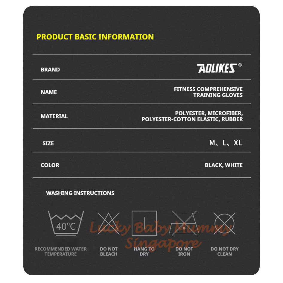 AOLIKES Fitness Training Gloves with Wrist Support